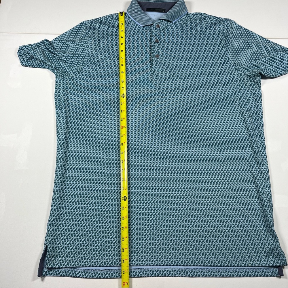 Greyson Polo Shirt Geometric Green Wolf Golf Performance Big Canyon CC Men’s L - Picture 8 of 15